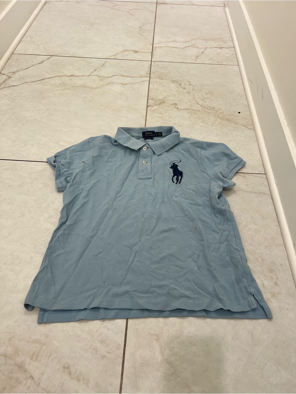 Polo Ralph Lauren Light Blue Logo Polo Shirt Size Large